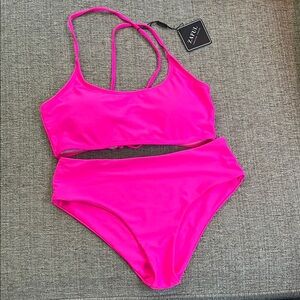 Zaful medium bikini hot pink with tags